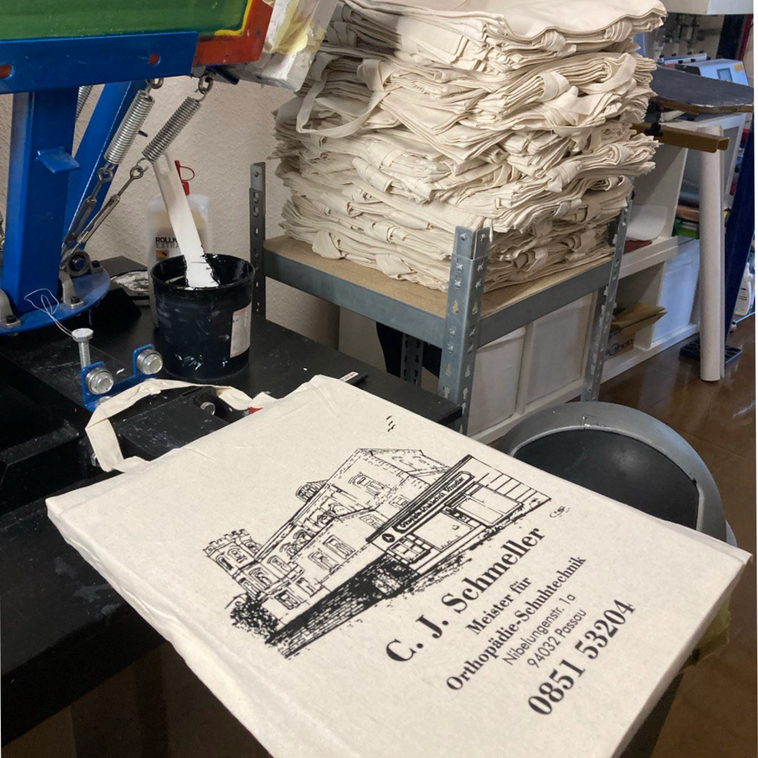 Stoffbeutel aus Kaiserslautern nach Passau bedruckt